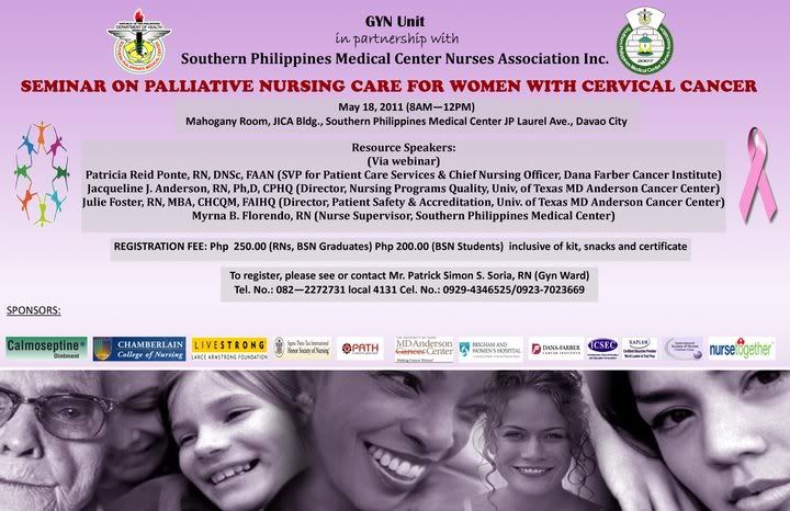 Seminar on Palliative Nursing Care for Women with Cervical Cancer May 18, 2011