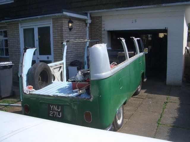 I cut the roof off my old VW van It's very draughty to drive with no 