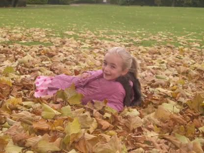 Bella in Autumn leaves2 29 Oct 2010