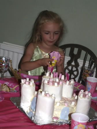 Bellas 5th Birthday Party Princess Castle Cake5
