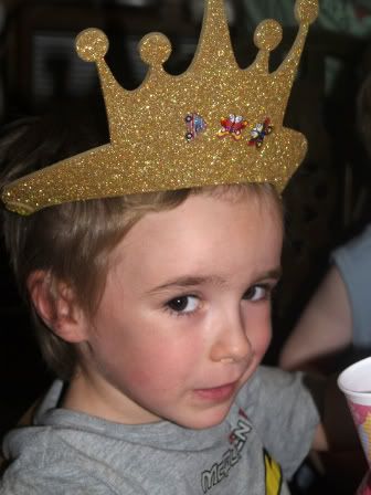 Connor crown craft Bellas 5th Birthday party