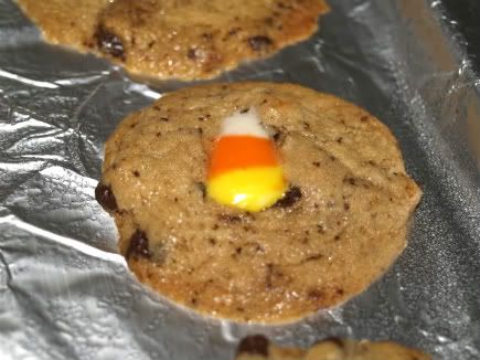 Candy Corn Chocolate Chip Cookies