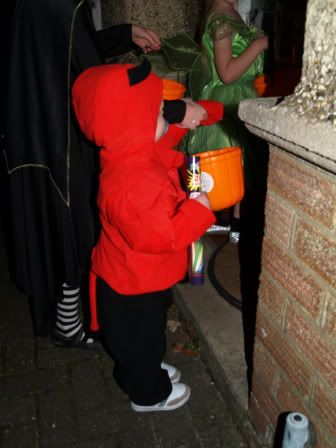 Cameron trick-or-treating Halloween 2010