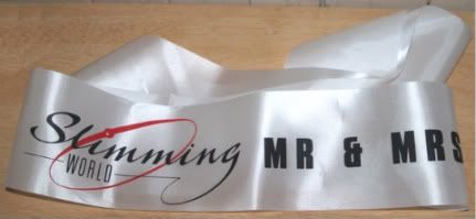 Mr &amp; Mrs Slimming World 2009 sash