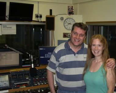 Becky With Graham Rogers at BBC Wiltshire1