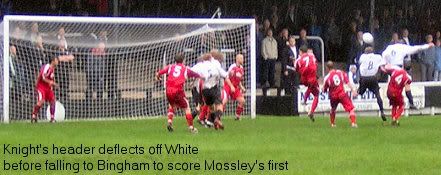 Knight and White set up Bingham for Mossley's first