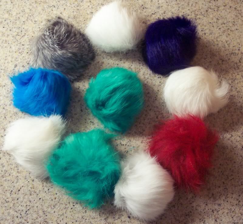 10 lot FUR BALLS cat toys kitten toy catnip furry eBay