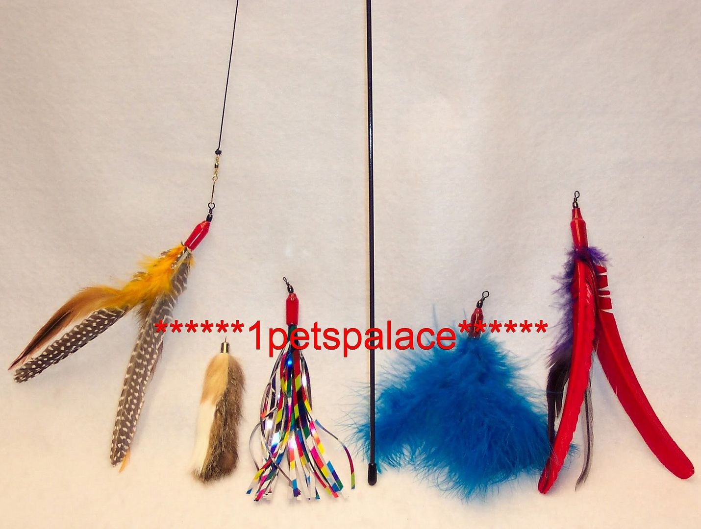 Da Bird feather wand cat toy & 4 Attachment refills Go Cat interactive