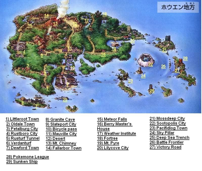 Pokemon Whole Map
