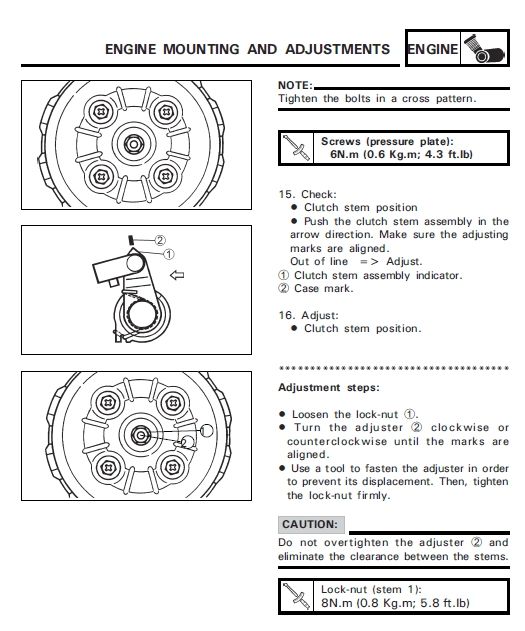 TTR 225 Clutch Adjustment? TTR ThumperTalk