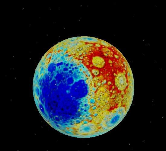 Google Moon is in colour If you click the appropriate layers