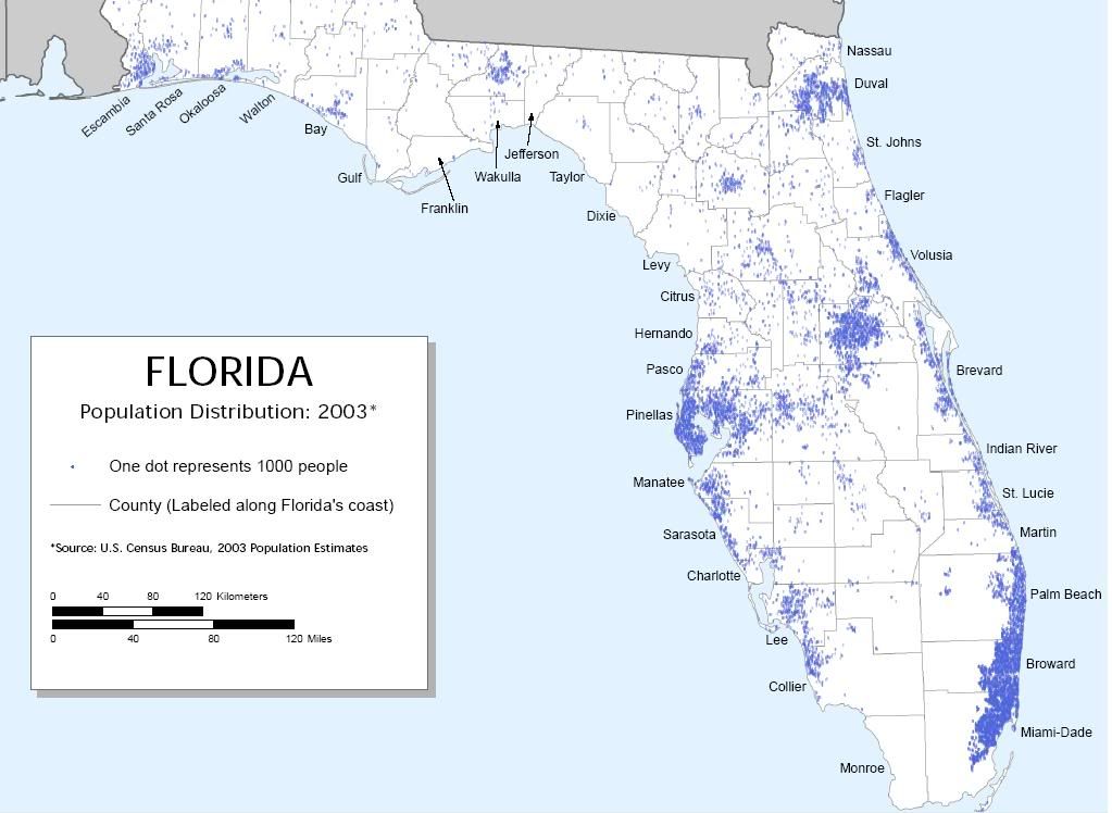 Florida Population Distribution SkyscraperCity Forum