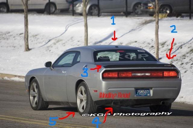 Dodge Challenger Blacked Out. Blacked out quad exhaust tips