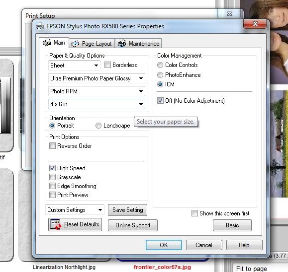 Step by Step guide to printing with Color Management Epson Page 3
