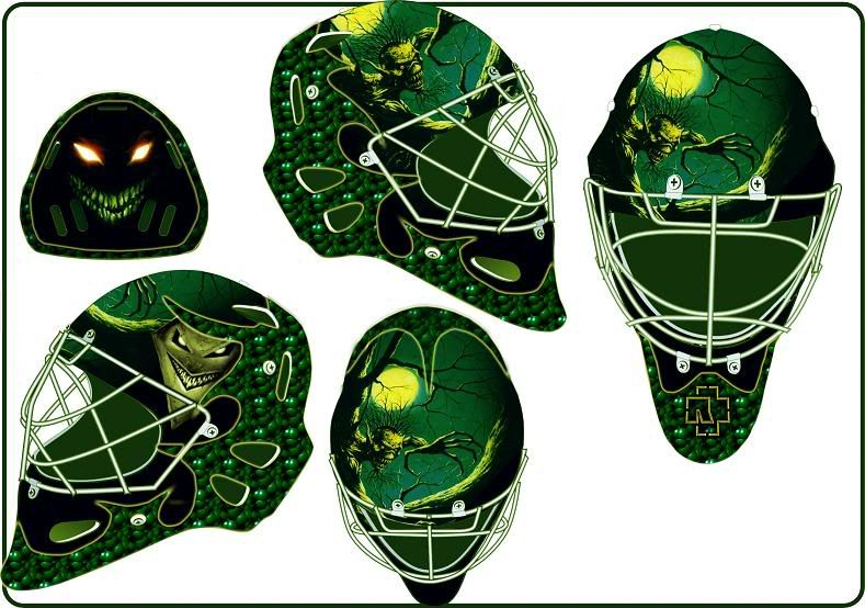 Green Goalie Mask