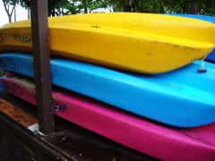 'Nice kayaks for display nia, take those next to the toilet..'