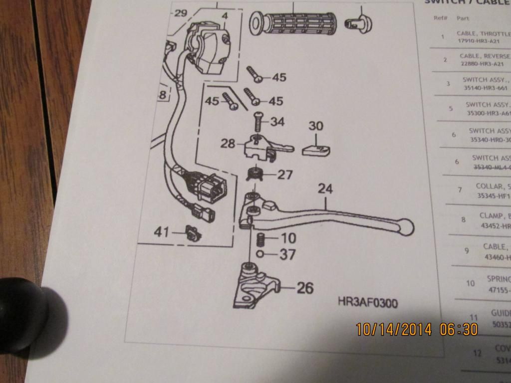 Adding a 2015 style reverse lever to a 2014 Rancher. Honda ATV Forum