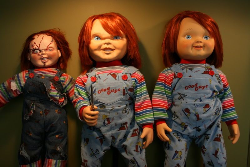 those Chucky dolls you can find at Spencers and eBay standing next to my