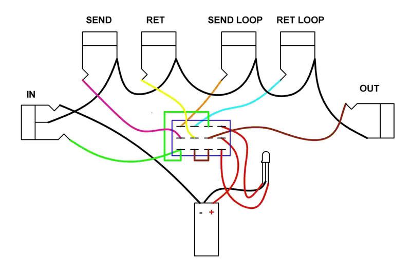 Wiring diagram help -Amp FX loop switcher
