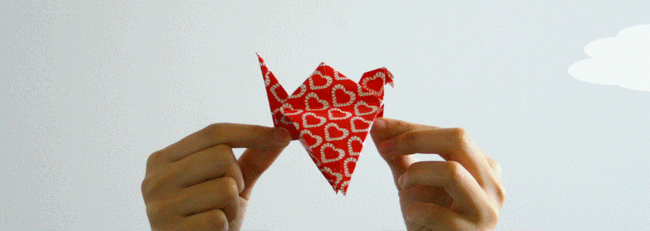 origami flapping crane