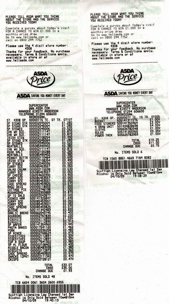 Two Asda receipts for the price of one SAUK Discussion Board