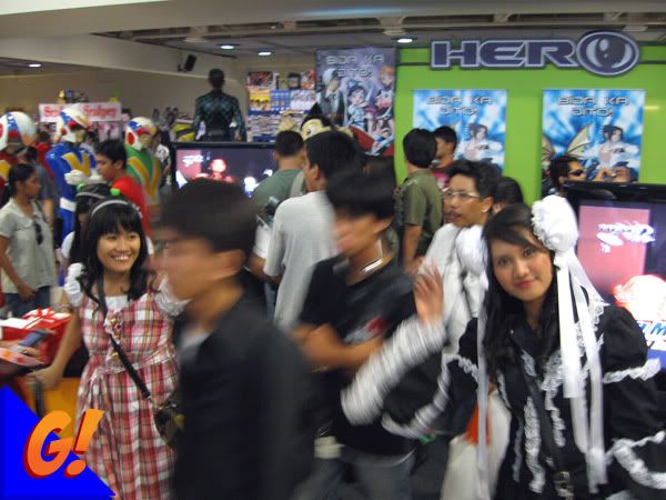 Note to self: hire cute cosplay girls for booth next year. Hero TV Booth Toycon 2009