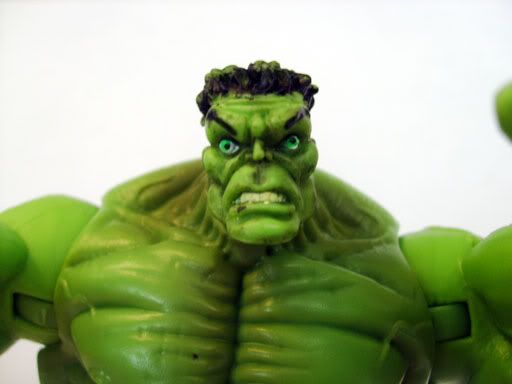 ...until you get to my face. Hasbro Fury Files Green Hulk