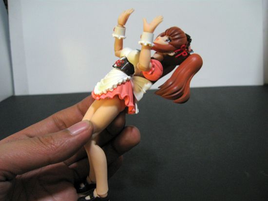 This is really her natural state, guys. I ain't bending her over. Honest. Revoltech Fraulein Mikuru Asahina