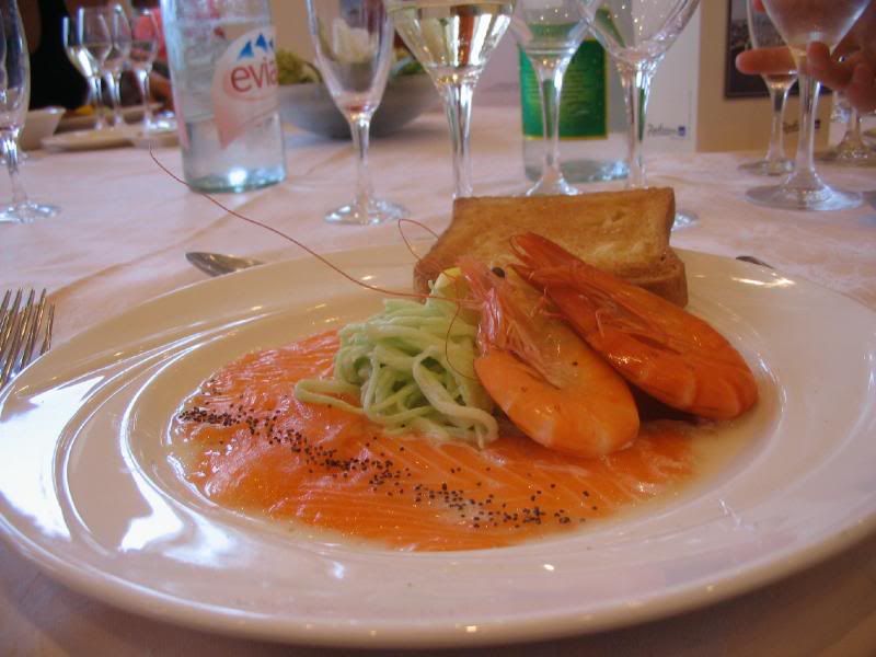 Shrimp dish in Lyon