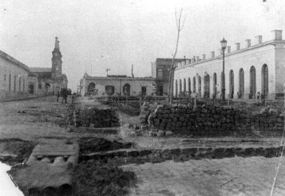 Calle Chalup, vista hacia donde sera el mercado municipal