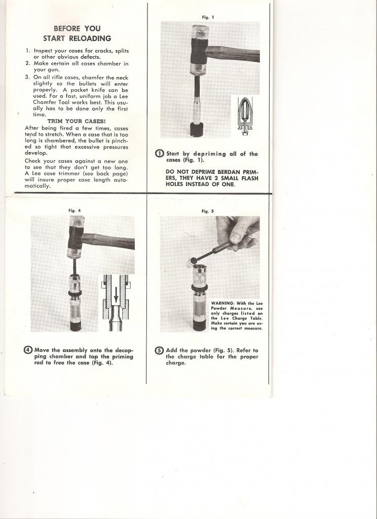 Lee Loader instructions.
