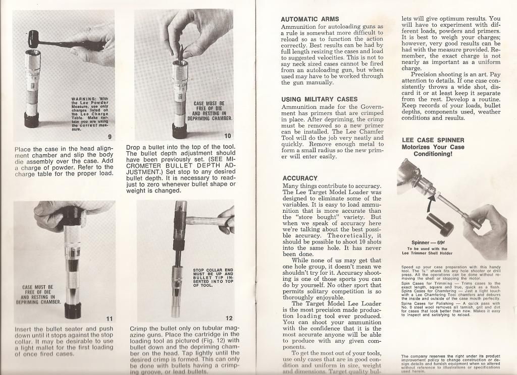 Lee Loader instructions.