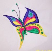 Embroidered PUL cut - Butterfly - ON SALE