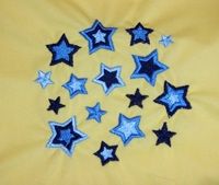 Embroidered PUL cut - stars - ON SALE