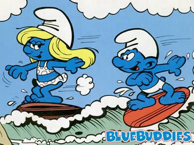 Smurfs color pictures surfing smurf smurf