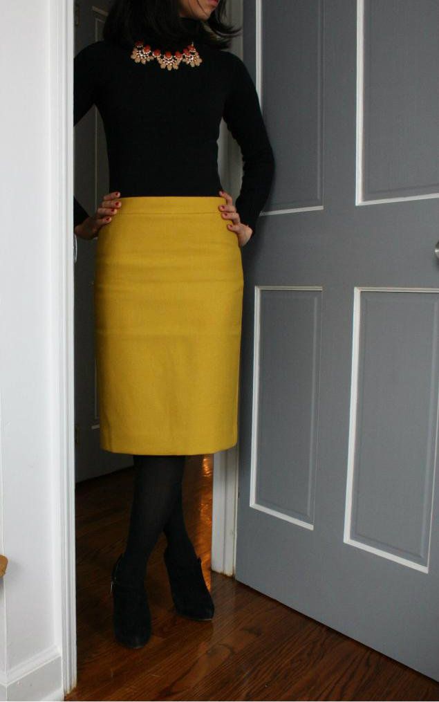 JCrew No2 Pencil Skirt Spicy Gold