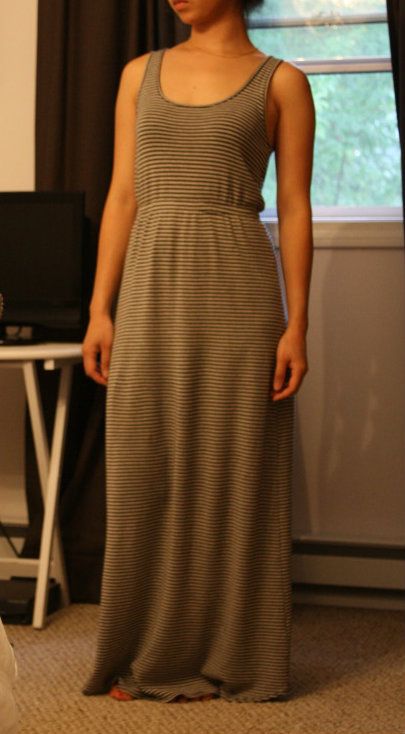 Jcrew striped maxi dress