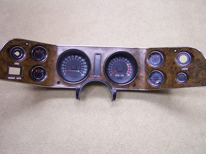 restored 1970 custom gauge cluster