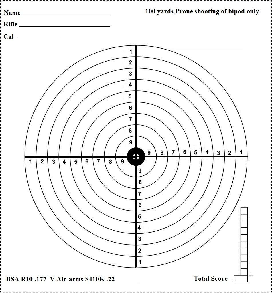 Free Printable 100 Yard Rifle Targets