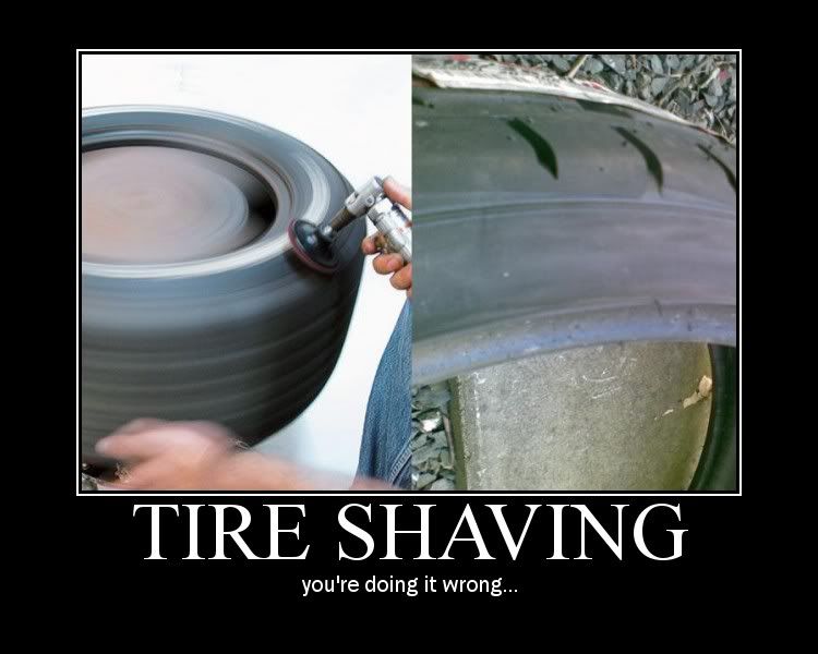 shaving tire walls