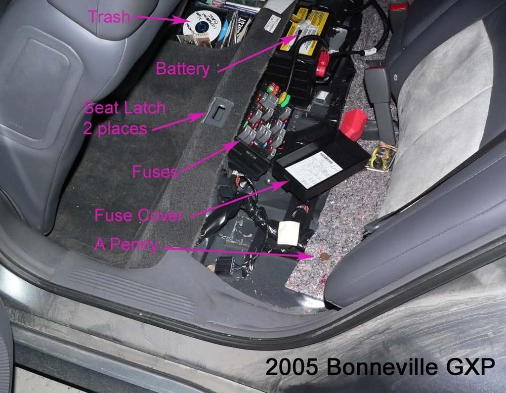 buick battery under back seat