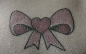 bow tattoos on foot