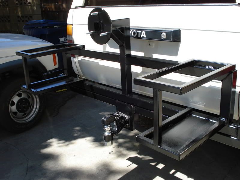 hitch mounted tire & jerry can carrier 4x4 and Off