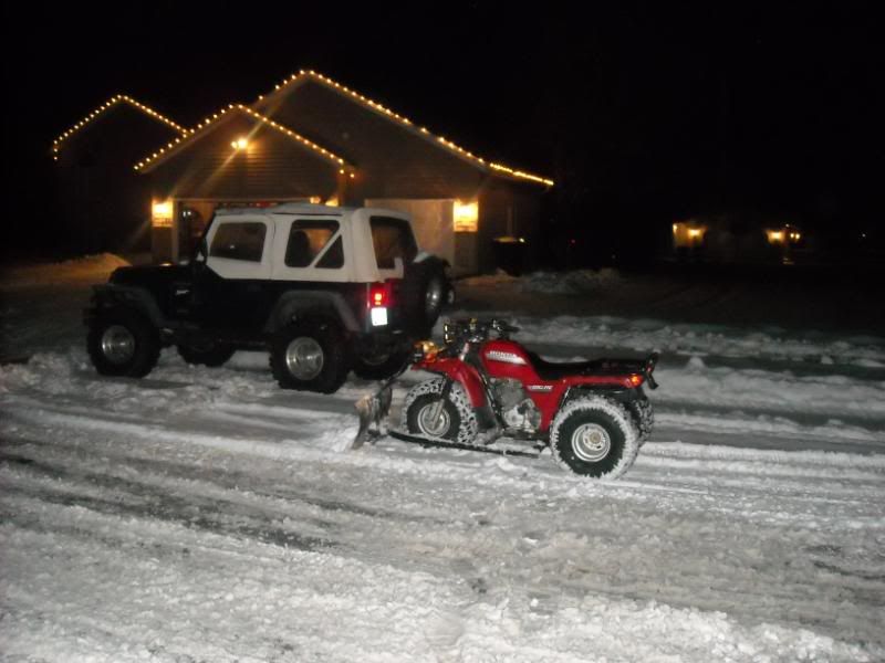 Honda big red atv snow plow #3