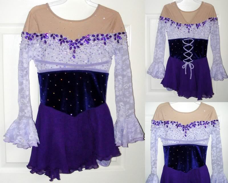 Lilac Competition Ice/Figure skating dress/Twirling/Pirate costume