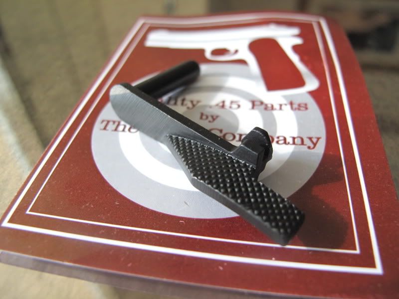 1911 45 EXTENDED CHECKERED SLIDE STOP BLACK NEW!!! Made in the USA in