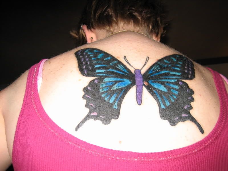 Here's my anime tattoo It's the butterfly Soubi used in Loveless