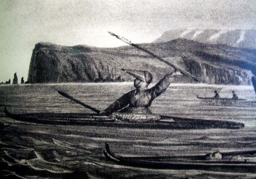 Illustration of an Alutiiq Hunter