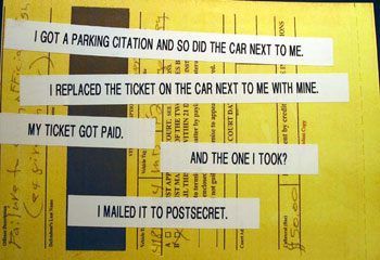 PostSecret ticket