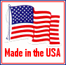 Made in USA flashing text and flag